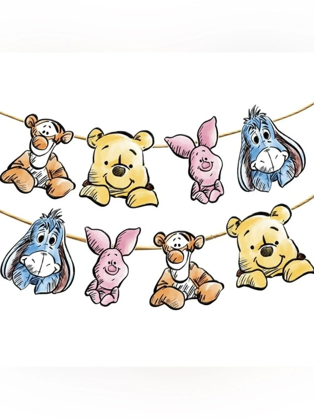 Disney Winnie the Pooh Pastel Character Garland
